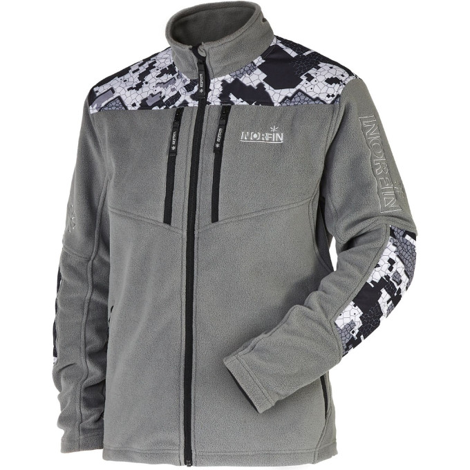Джемпер флисовый NORFIN GLACIER CAMO 04 размер XL 477204-XL